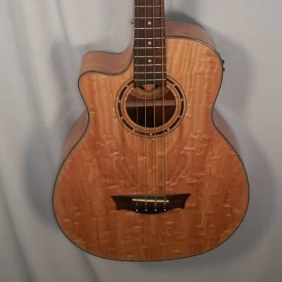 Dean Exotica Quilt Ash Gloss Natural Left-Handed Acoustic Electric Bass DEMO *Blemish image 1