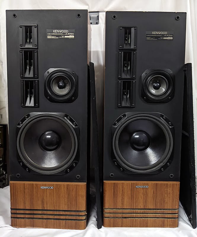 Kenwood JL-975AV vintage 4-way floor standing tower stereo speakers 1989 imagen 1
