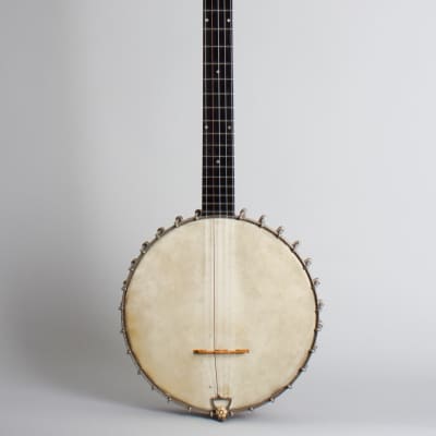 S. S. Stewart  Special Thoroughbred 5 String Banjo (1896), ser. #16771, black chipboard case. image 1
