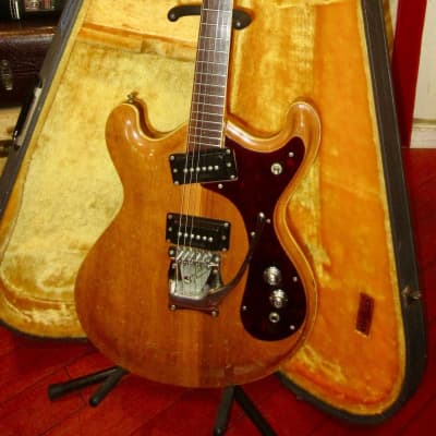 1966 Mosrite Joe Maphis Model I Natural w/ Vintage Hard Case image 2