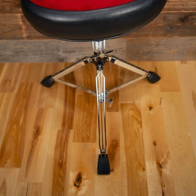 ROC N SOC ORIGINAL MOTOR CYCLE (SADDLE) DRUM THRONE, RED-Throne Top Only image 3