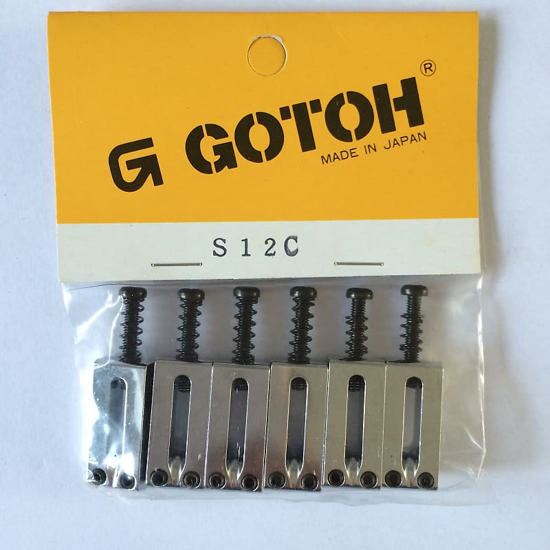 GOTOH S12C – Tremolo saddles (telecaster) chrome 80's Chrome image 1