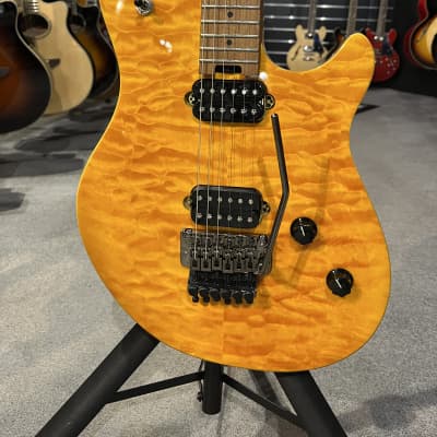 EVH Wolfgang WG Standard QM with Baked Maple Fretboard 2020 - Present - Transparent Amber image 2