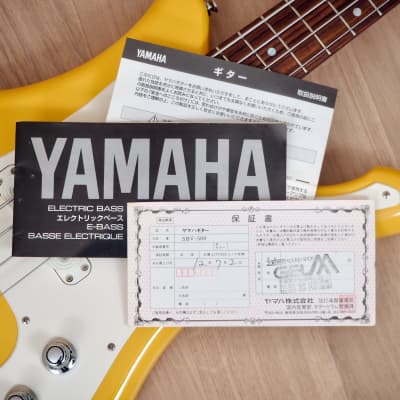 2012 Yamaha SBV-500 Flying Samurai Bass Guitar Vintage Yellow Near Mint w/ Hangtags image 15