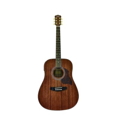 J&D Acoustic Electric Guitar, Solid Mahogany Top, Back & Sides, On-Board Pre-Amp by CNZ Audio for sale