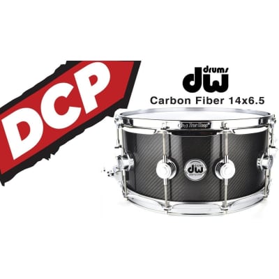 DW Collectors Carbon Fiber Snare Drum 14x6.5 Chrome Hardware image 3