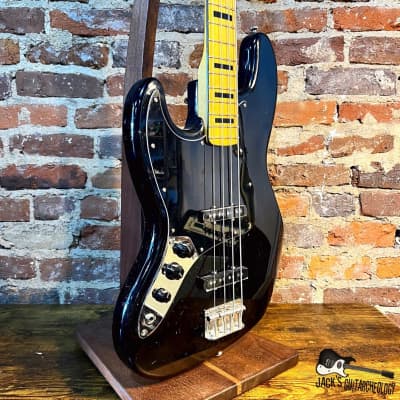 Squier Classic Vibe 70s Jazz Bass Lefty Electric Bass (2020s - Black RELIC) image 5
