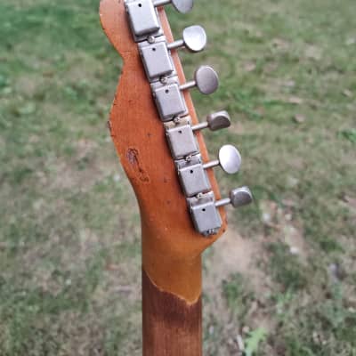 TG Guitars Custom Telecaster The Brothel Made from a Old Growth Pine door from  a 1880's Cleveland Brothel Room # 3 Les Paul Sunburst image 6