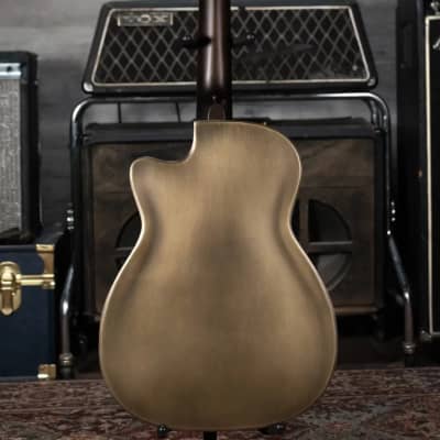 National T-14 Tricone Cutaway, Antique Brass, Slimline Pickup with National Deluxe Hardshell Case image 9