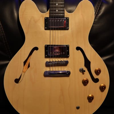 2004 - Epiphone Dot Deluxe (Plain Top) (Natural) - PEARLY GATES PICKUPS! for sale