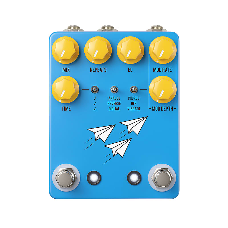 JHS Pedals Flight Delay Reverse Analog Digital Chorus Vibrato Blue image 1
