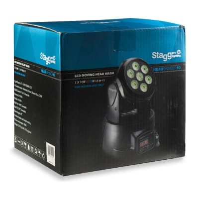 Stagg SLI MHW HB10-1 HeadBanger 10 RGBW LED Moving Head Effects Light image 4