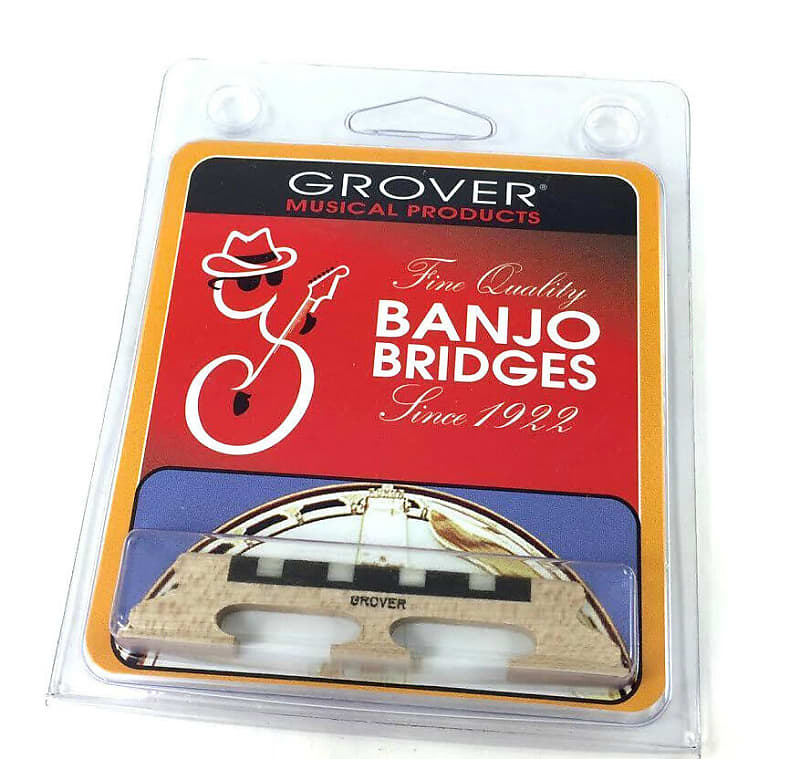 Grover Acousticraft™ Tenor 4-string Banjo Bridge 3-Legged 5/8" Tall Model # 91 image 1