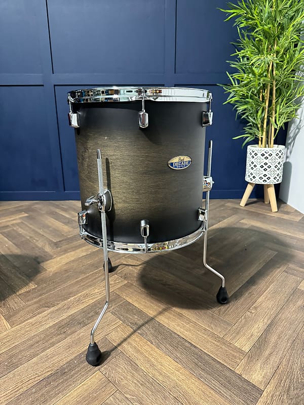 Pearl Decade Maple 14” x 14” Floor Tom Drum / Black Satin Burst #NF22 image 1