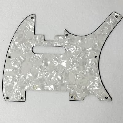 Pickguard for Telecaster-Type Guitar, 9 Hole, 3-Ply, White Pearl image 1