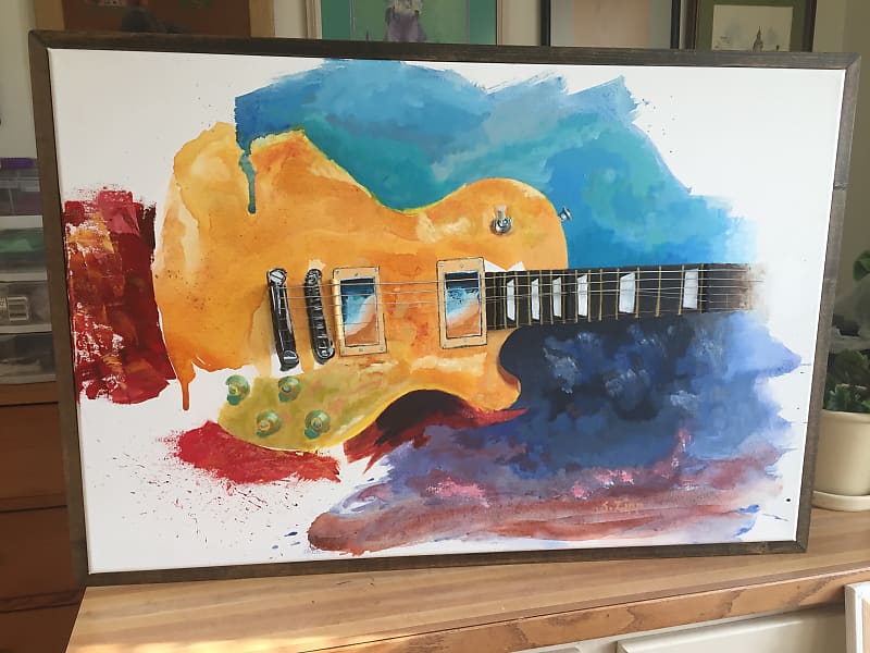 Original Painting of Les Paul Acrylic on Canvas