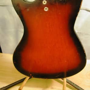 1965 Silvertone Single Pickup Sunburst Electric Guitar image 4