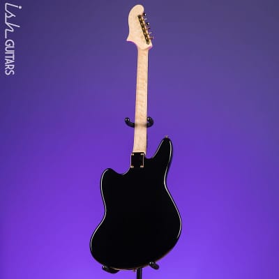 Bilt Relevator Bass VI 6-String Bass Guitar Black w/ Gold Plates image 11