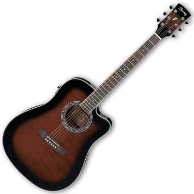 Ibanez PF28ECE Ac-El Guitar - Dark Violin Sunburst image 1