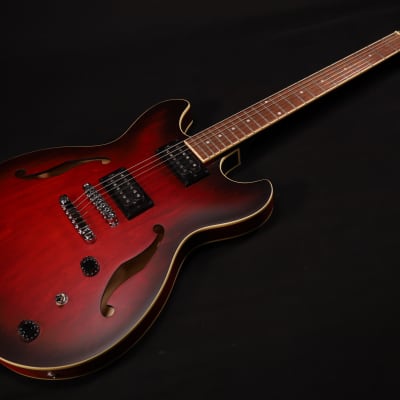 Ibanez AS53SRF AS Artcore Semi-hollow Electric Guitar - Sunburst Red Flat 382 image 2