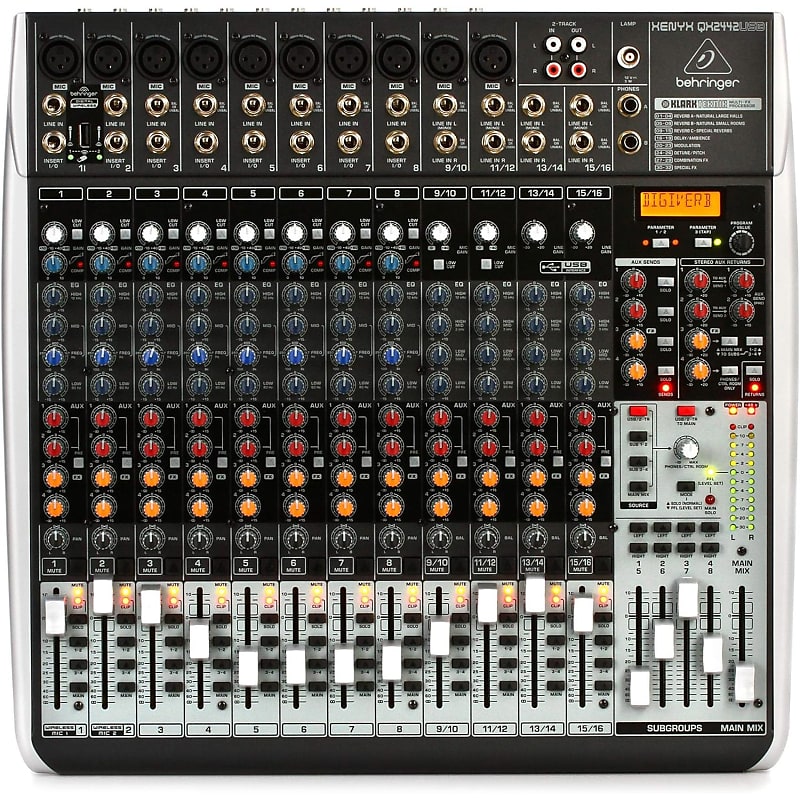 Behringer QX1002USB Xenyx factory 10-Input 2-Bus FX Mixer & USB