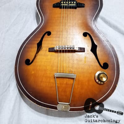 Kay/Harmony N-3 Player-Grade "The Gutbucket" Archtop w/ Goldfoil Pickup (1950s, Antique Burst) image 18