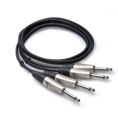 Hosa HPP-010X2 10' Pro Series Dual 1/4" TS to Dual 1/4" TS Audio Cable image 1