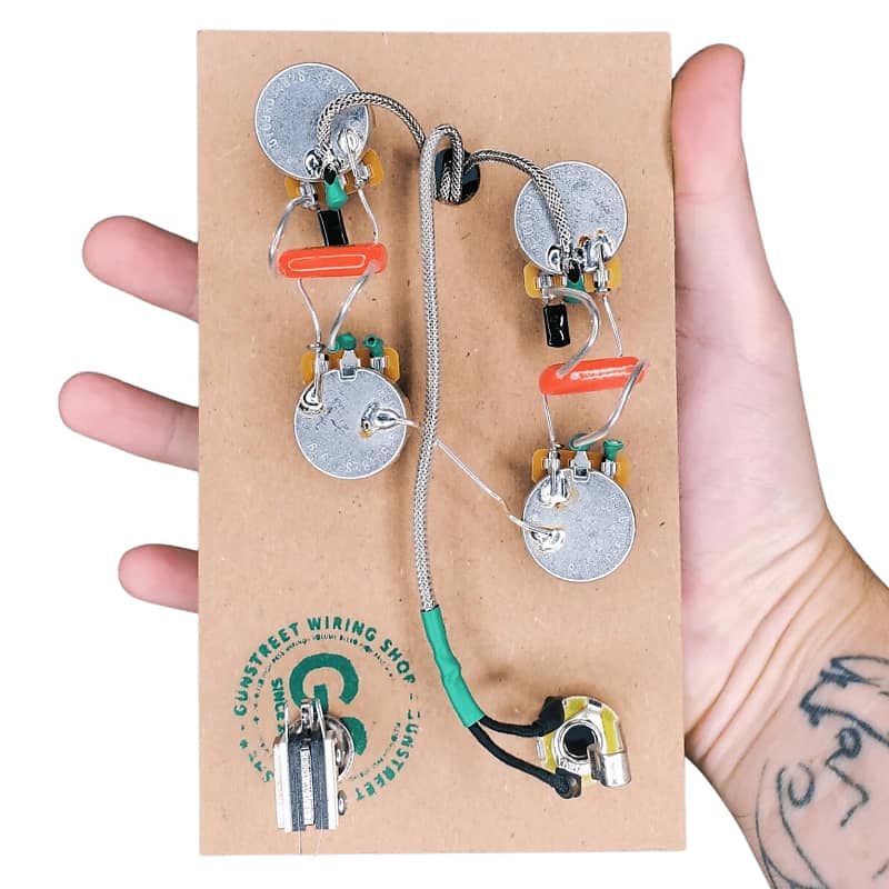 Gunstreet Les Paul Standard Wiring Harness Volume Bleed Reverb