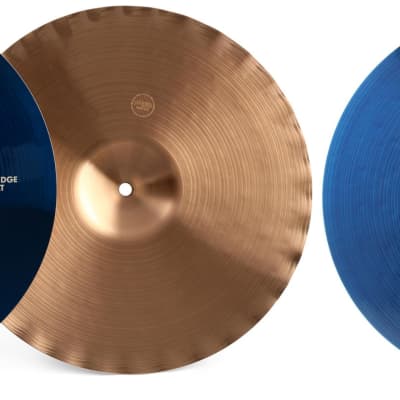 Paiste 14 inch Color Sound 900 Blue Sound Edge Hi-hat Cymbals  Bundle with Paiste 18 inch Color Sound 900 Blue Crash Cymbal image 1