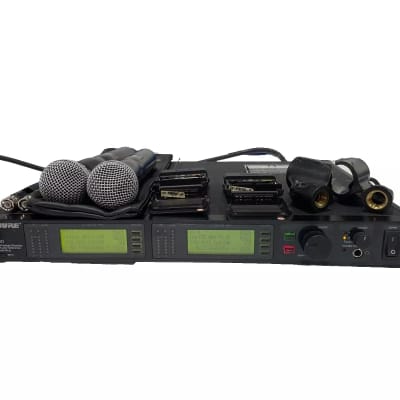 Shure UR4D L3 Dual Wireless Receiver W/2 UR2 Handheld Transmitters #2417 (One) image 1