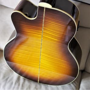 Sweet 16yr Old Guild F47MCE w/HSC All Solid Woods AAAA Flame Maple. Fishman Prefix ProBlend Mic & PU image 11