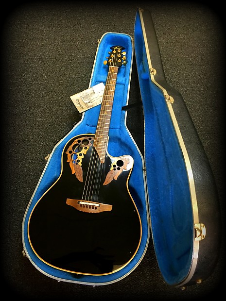 Ovation 1868 Elite black w/ HSC made in USA | Reverb