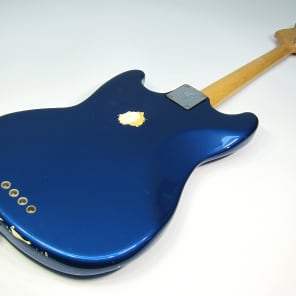 1971 Fender Mustang Bass Super Rare Blue Metal Flake Original Sparkle w MOTS Guard All Original! image 11