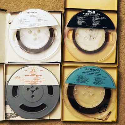 Lot of 4 Commercial Pre-Recorded Reel to Reel Tapes