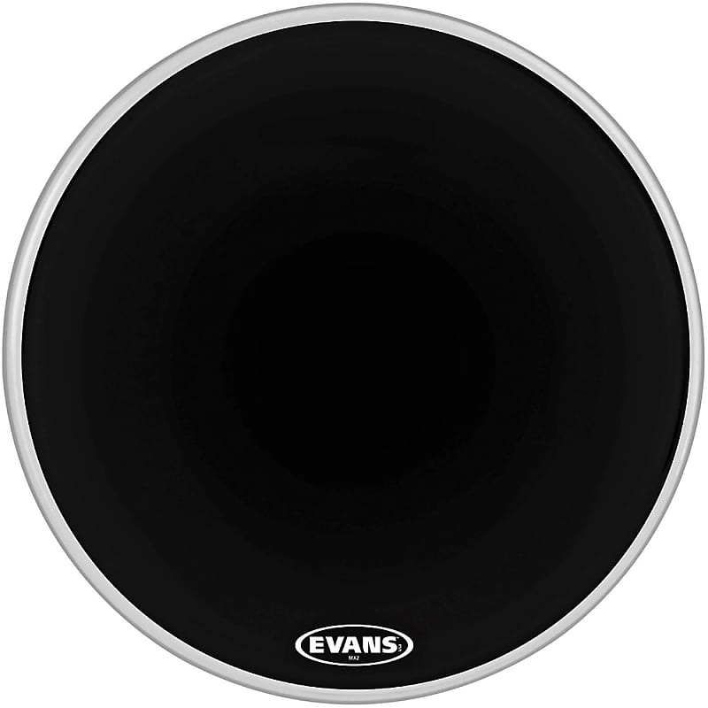 Evans MX2 Black Marching Bass Drum Head 26 in. Reverb