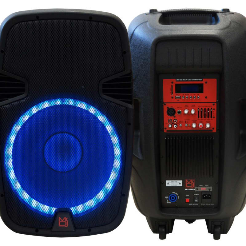 Absolute USA USPROBAT15 15 3500 Watts Max Power Speaker Built-in  Battery/Bluetooth/Amplifier/SD/USB/FM Radio