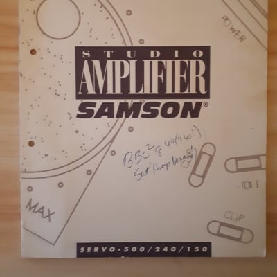 Samson Technologies Corp. Studio Amplifier  Servo-500/240/150 1993 for sale