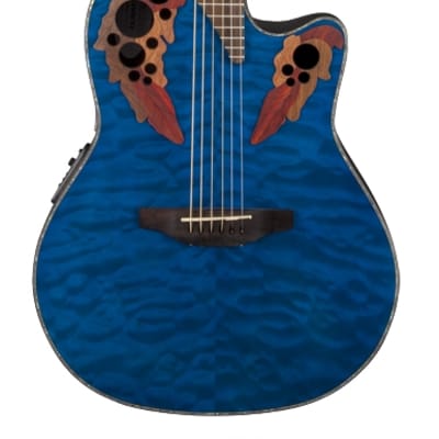 Ovation Celebrity Elite Plus Acoustic-Electric Guitar - Caribbean Blue image 2