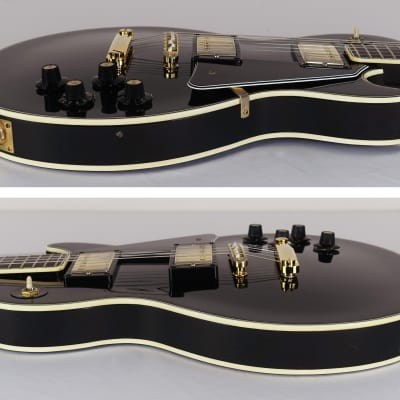 Vintage 1970's Aria Les Paul Lawsuit Era Black Beauty Made In Japan MIJ with Hardshell Case image 4