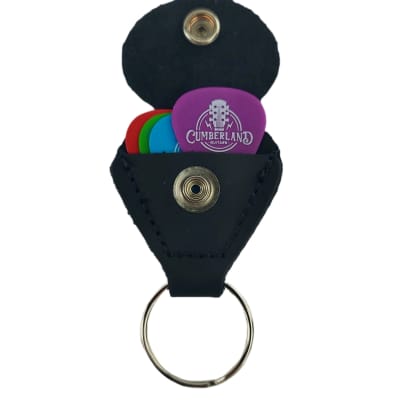 Cumberland Guitars - Leather Pickholder Keychain - Black image 1
