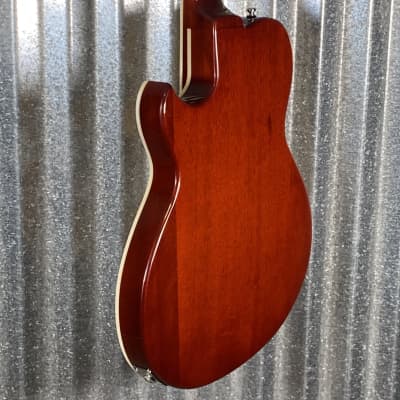 Reverend Limited Edition Roundhouse Semi Hollow Body Archtop Vintage Clear Natural Guitar #4 Blem image 9
