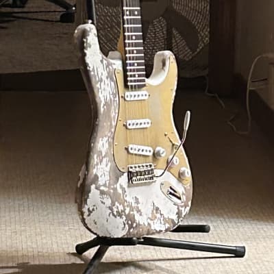 MJT VTS “Mischief Maker” Stratocaster- Olympic White Heavy Relic for sale