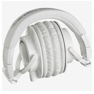 Audio-Technica ATH-M50x Closed-Back Professional Monitor Headphones - 90° Swiveling Earcups (White) image 3
