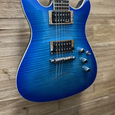 Ibanez SZR520 set neck electric guitar 2008 - Light Blue Burst w/Dimarzio neck pickup image 1