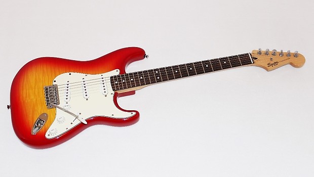 Fender Squier Deluxe Strat Flame Top Stratocaster Electric