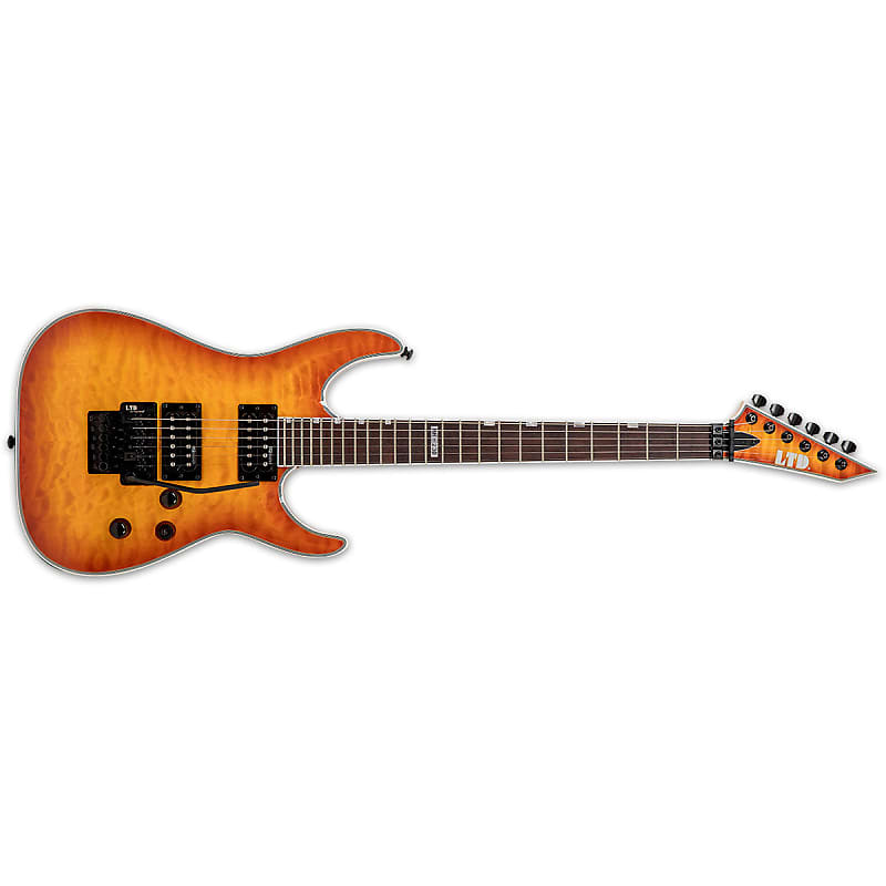 ESP LTD MH-230 QM FR Electric Guitar Quilted Maple Amber Sunburst w/ Floyd  Rose - LIMITED EDITION