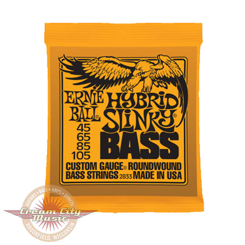 Ernie Ball 2833 Hybrid Slinky Nickel Wound Electric Bass Strings 45-105 image 1