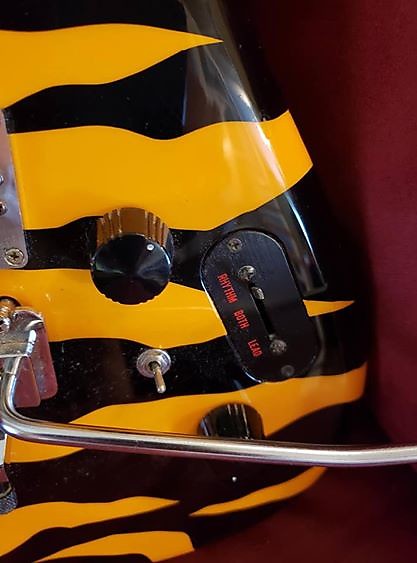 1985 Aria Pro II RS Inazuma Tiger Animal Print Guitar Orange 1985 Aria Pro II RS Inazuma Tiger Animal Print Guitar Orange