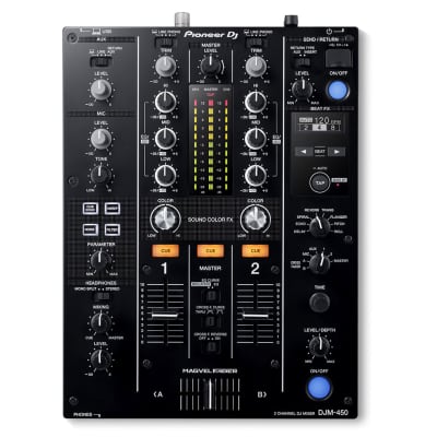 Pioneer DJ DJM-450 Compact Two-Channel DJ Mixer DJM450 Black PROAUDIOSTAR