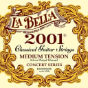 La Bella 2001 Silver-Plated Wound Classical Guitar Strings - Medium Tension